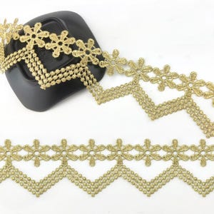 5 jardas 5,5 cm 2,16" de largura ouro floral diy tecido bordado vestido de noiva saia camisa lingerie mangas renda guarnição fitas Z34E224L230720V