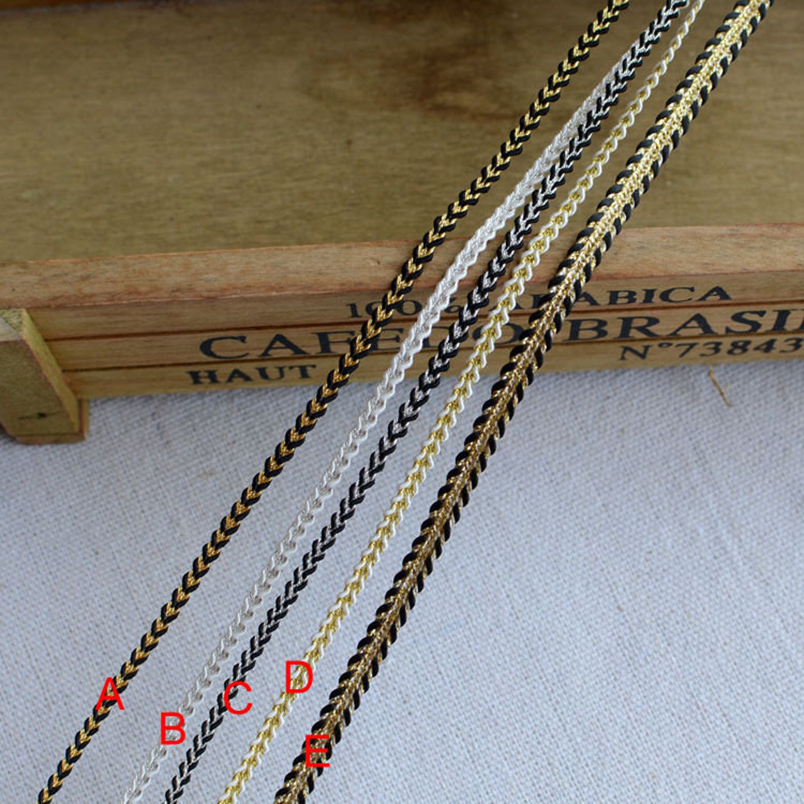 15 Meter 0.30.5cm Wide Black Gold Braid Fabric Embroidery Etsy