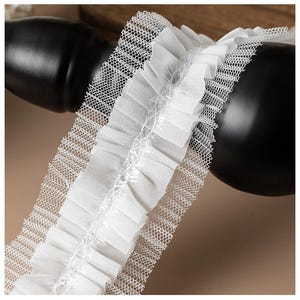 5 Meter 4,5 cm 1,77" breit ivory rüsche Mesh Falte Spitze Accessoires DIY Handarbeit Bündchen Rock Kleid Hemd Tasche Einfassung C39Y405M250119J