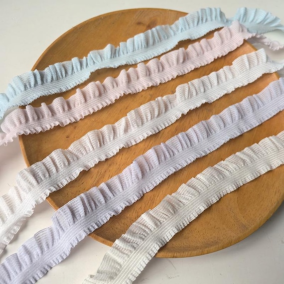 2 Meter Bloem Polyester Parel Kant Rand Trim Lint 8 cm Breedte Vintage Rand Trimmen Stof Geborduurde Applique Naaien Craft Trouwjurk Versiering DIY Kaarten Hoeden Kleding Borduren (Goud