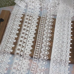 3 Meter 7-9,3 cm breit Elfenbein Baumwolle Jakobsmuschel hohl Stoff Stickerei Spitzenbesatz Band Rock Kleid genäht Material Accessoires 27X565P250407P