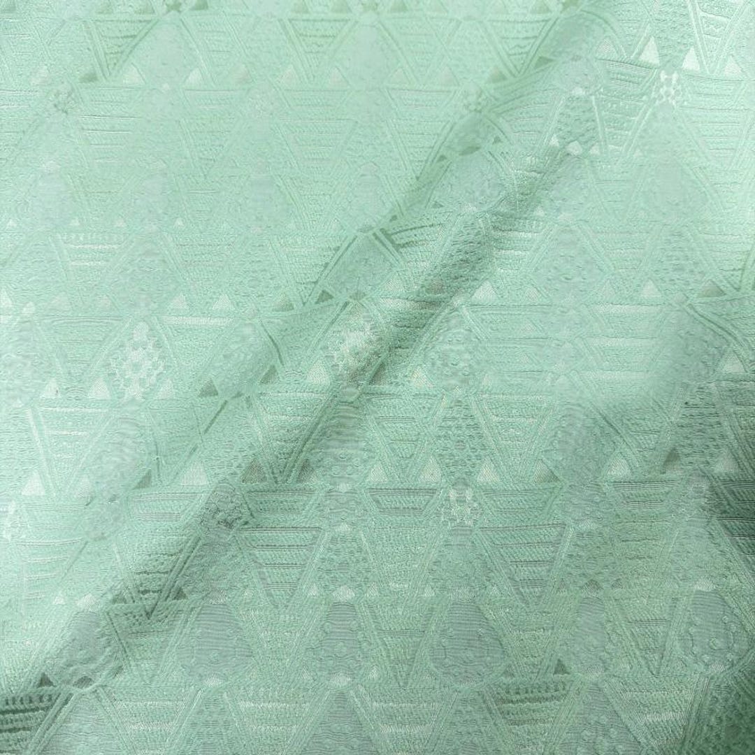 Triangular Polyester Mint Green Triangular Diamond Pattern Jacquard Polyester Cotton Fabric ...