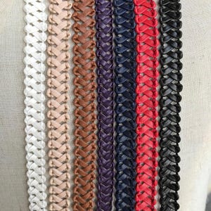 5 yardS 1.2-4 cm breit aushöhlen Kreuz PU Lederband Gurtband Spitze Trim Band String Rock Taille Manschette Zubehör Material C43P33K230219V