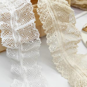 3 Meter 5 cm 1,96 "breite Netz schwarz / ivory / beige hohl Baumwollspitze Zierband Farbe Kind Kleid Rockkanten Material C42F177P250226C