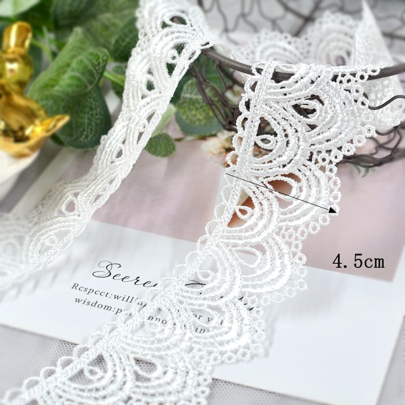 10 meter 4.5cm 1.77 wide ivory scalloped fabric Etsy