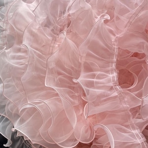5 Meter 8 cm 3,14 "breites rosa Organza Netz plissierte Rüsche Spitzenbesatz Band Manschetten Kuchen Rock Ärmel Kleid Kanten Dekoration C24X1023P250601C