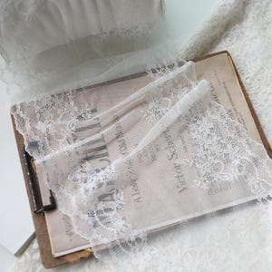 5 Meter 25,5 cm 8,78" breite ivory elastisch dehnbar Netzstoff Spitzenbesatz Band Kragen Kleid Rockkante Material Accessoires G16R1593P250313L