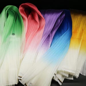 1.4 meterS wide Gradient bright pleated ruffle texture organza fabric design wedding party background decoration material C44T17V230520T
