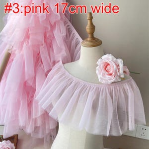 3 meter 17 cm 6,69" breed veelkleurige zachte mesh plooikanten rand lint zoom manchetten rok shirt jurk mouwen randen decoratie C24X1039P250607C