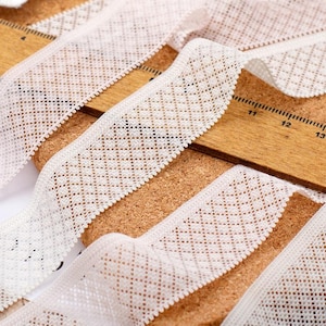 10 yards 2,5 cm 0,98" breed beige/roze rekbaar elastisch DIY rok jurk ondergoed lingerie randmateriaal kant trim lint T31P313L250131C