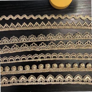 10 Meter 0,7-1 cm breite Goldhohl Jakobsmuschel Stoff Stickerei DIY Kind Puppe Kleid Rock Shirt Einfassung Material Spitzenbesatz Band R8U12C241220C