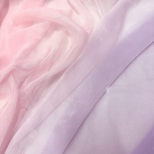 1.5 meters wide semi transparent pink purple gradient dyed chiffon gauze sheer fabric dress skirt shrit cloth design material V51K66V250815C