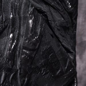 1.35 meters wide black Double sided embossed jacquard texture fabric DIY handmade skirt dress shirt design clothing material G15V36T250207B