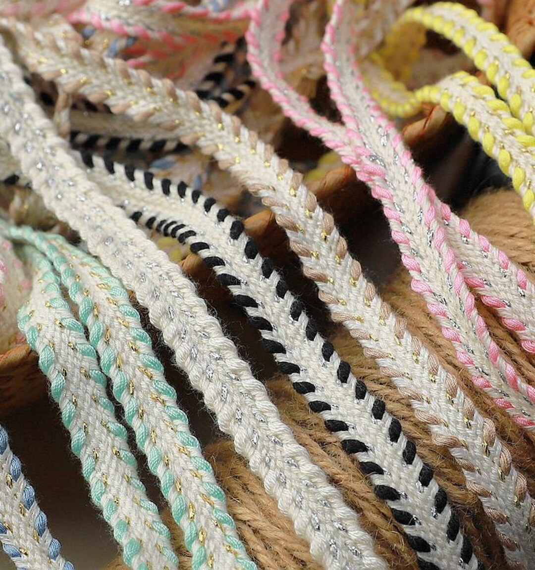 10 Meters 1-1.1cm Wide Gold Thread Weaving Webbing Braid Tape Lace Trim ...
