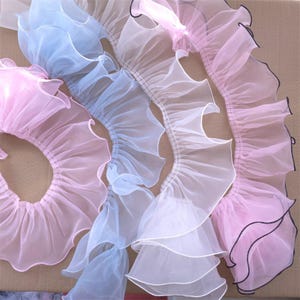 5 Meter 12 cm 6,69 "breite DIY Plissee Organza Tanz Aufführung Rocksaum Manschetten Spitzenbesatz Band Kante Material Zubehör C24X977P250405C