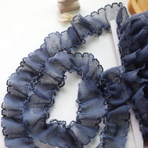 5 meterS 3.5cm 1.37" wide navy mesh cotton embroidery fabric collar edging material accessories decoration lace trim ribbon G16R1582P250218L
