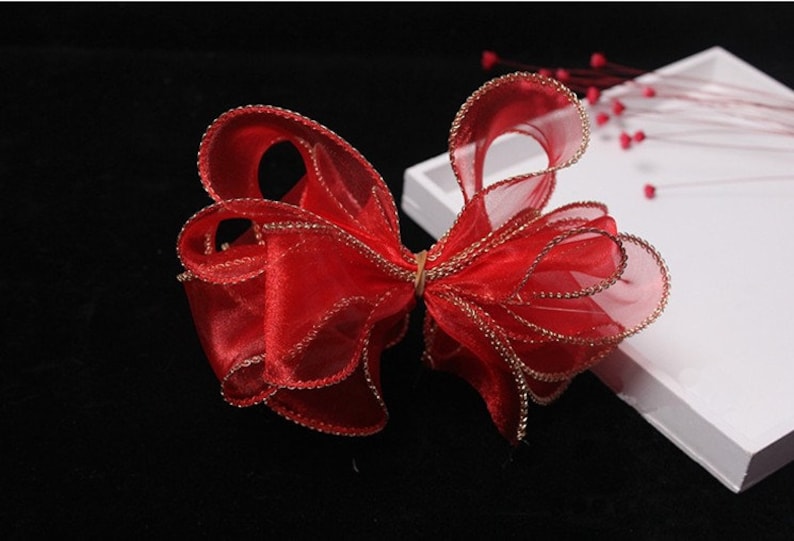 10 yard 5cm 1.96 wide 9 color organza tulle fabric embroidery lingerie handmade sew lace trim ribbon tapes C39Y50X210207J