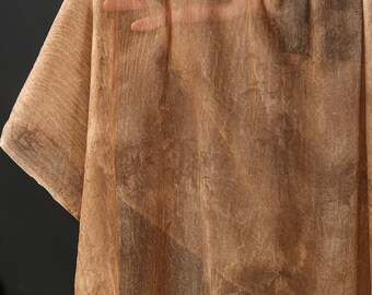 1.4 meters wide Deep green ink thin gauze flowing dyed wood grass fabric DIY shirt cardigan pants skirt dress design material T50T29V250715V