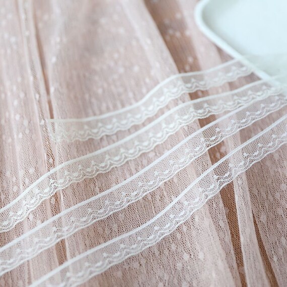 40 Meter 1.5cm 0.59 Wide Ivory Mesh Fabric Embroidery - Etsy