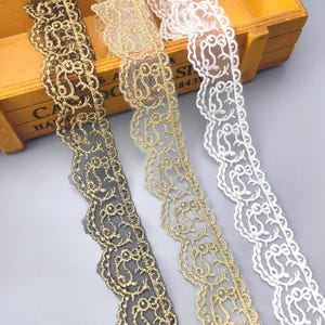 5m 2,9cm 1,14"breiter Netz-Kaninchen Gaze-Stoff Stickerei Kleid Wäsche-Ärmel Spitzenbesatz Bänder Z34E204V230716C