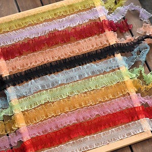 10メートル 3 cm 1.18インチ幅 両面菌類縁ゴムバンド レーストリムリボン フリルカラー スカート ドレス縁飾りアクセサリー N20T531T250613U