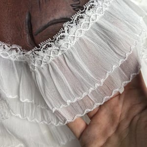 Nastro in pizzo plissettato a doppio strato color avorio, 5 metri, 3,5 cm di larghezza, per orli di tende, lenzuola, colletti, accessori fai da te C5V1224B250702Y
