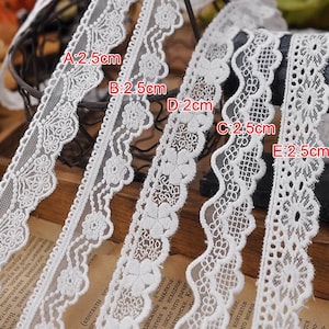 10 jardas 2-2,5 cm de largura marfim floral gaze tule bordado faça você mesmo boneca criança camisa saia vestido material de borda acabamento em renda fita N20T710R250605U