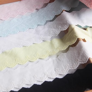 10 yards 5 cm 1,96" breed roze/ivoor/blauw/geel/zwart/beige ster katoenen stof kind pop rok jurk shirt kanten rand lint X10C976R230928T