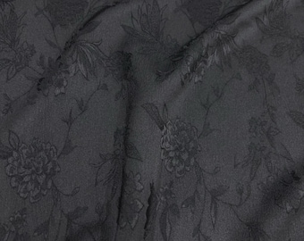 1.45 meterS wide black intertwined peony flower jacquard fabric jacket dress skirt shirt pants coat clothing design material V51K23V250721C