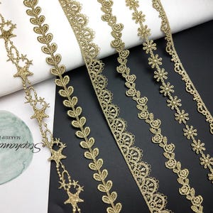 5 yards 1-2 cm breed goud hol bloemen stof borduren trouwjurk lingerie rok shirt kant trim lint tapes Z34E82P230715C