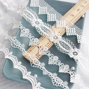 10 Meter 1,2-3,3 cm breit ivory Stickband Spitzenband Accessoires Handarbeit DIY Kleidung Tasche Hut Schuhe Einfassung Materialien C35U44P241225G