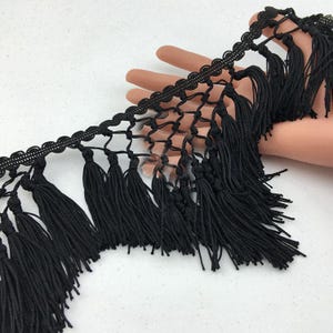 1 Yard 12-13 cm breites Triangel-Quaste Fransen Bastelmaterial für Kleidung und Accessoires C43P36K250325V