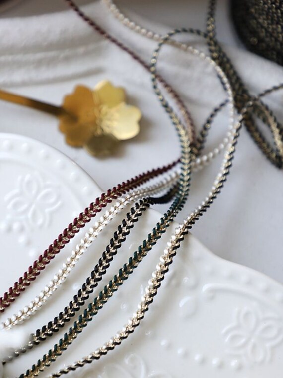 10 Meters 4mm 0.15" Wide Black/white/gold/silver Braid Dress Skirt Shirt  Socks Edge Decoration Accessories Lace Trim Ribbon X28C430N240621V - Etsy