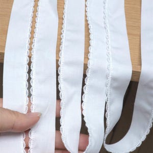 10メートル 2 cm 0.78インチ幅 アイボリー コットン生地 波型カラー カフス 人形服 厚手織りテープ レーストリム リボンアクセサリー C24X1062P250625C