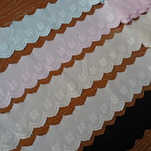 5 cm breites pink/beige/schwarz/elfenbein/blau hohles Baumwollgewebe Rock Kleid Spitzenbesatz T10N1084P250217Y