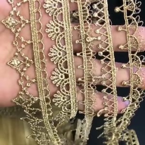 10 Meter 1,3-2,6 cm breites Gold hohl Jakobsmuschel Stoff Stickerei Kind Puppe Kleid Rock Hemd Einfassung Material Spitzenbesatz Band R8U14C241220C