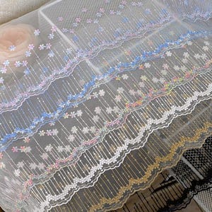 5 yards 18-23 cm breed kleurrijke gouden mesh gaas borduren lingerie jurk rok shirt stof materiaal randen kant trim lint N20T620L250611U