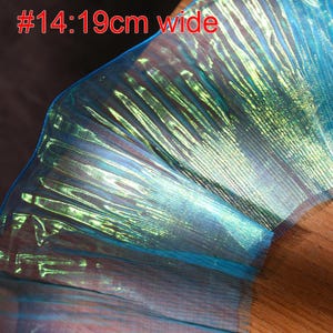 5メートル 13 cm 5.11インチ幅 フリルエッジプリーツ 大きな波 レース イリュージョンカラー グラデーション オーガンザ DIY ハンドメイド ファブリック デコレーション R3U23C231102T