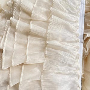 5 mètres 4-11 cm de large beige brocart satin à volants pli froissé tissu jupe robe chemise rideau bord dentelle garniture ruban V24X764P250123V