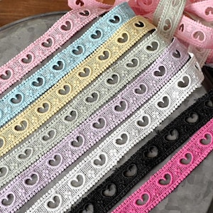 10 Meter 2 cm 0,78 "breites multi Farbe hohles Herz Stoff Stickerei Spitzenband DIY Shirt Rock Kleid Einfassung Material N20T827P250227U
