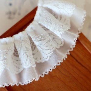 5 Meter 6 cm 2,36" breit ivory Chiffon Rüsche Falten Netz Spitzenbesatz Band handgemacht Kleid Rock Kanten Material Accessoires G9T1520P250228P