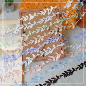 5 yards 3 cm 1,18" breed blad stof borduren kwastje franje kant trim lint jurk rok mouwen ambachtelijke materiaal decoratie N20T436L221003T