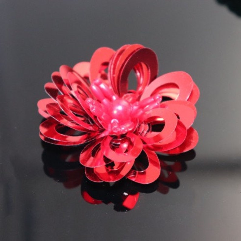 15pcs 5cm 1.96 wide blackwhitepinkred sequins beads Rhinestones clothes dress bag appliques patch brooch R38V253P201001R