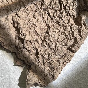 コーヒーロック不規則な質感のしわのある綿生地手作りDIYドレススカート背景装飾服デザイン素材R3C20T251101C S