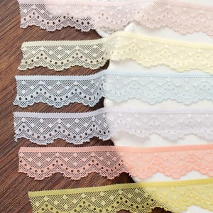 10 yards 2,5 cm 0,98" breed paars/roze rekbaar elastisch DIY rok jurk ondergoed lingerie randmateriaal kant trim lint T31P318L250131C