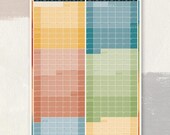 2026 A1+A0 Minimal Calendar Printable | Australian Seasons with Noongar Seasonal Notes | Habit Tracking | Digital Download