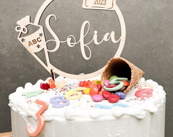 Cake Topper Einschulung 2026 I Kuchentopper Schulkind