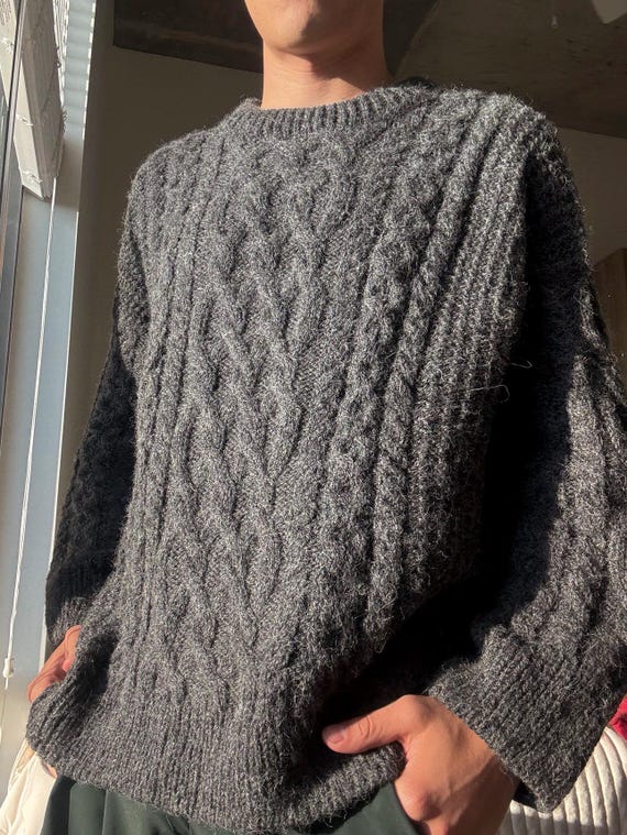 Elio Sweater - Mens Cable Knit Sweater Pattern