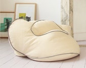 White Design cushion floor  - nursery decor - Living Room Furniture Pouf – Modern style – Original pouffe –