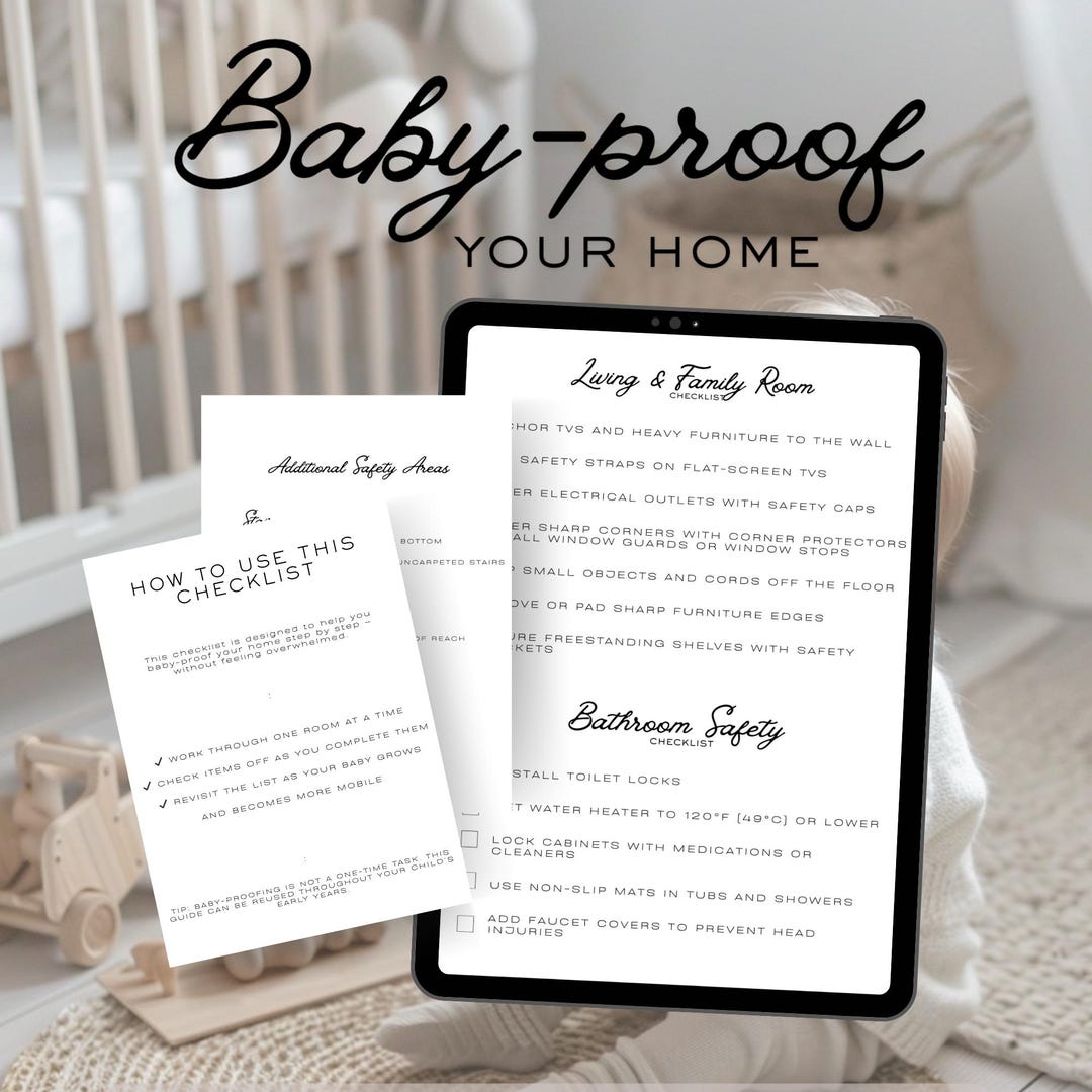 Baby Proofing Guide: Newborn Home Safety - Printable Checklist ...